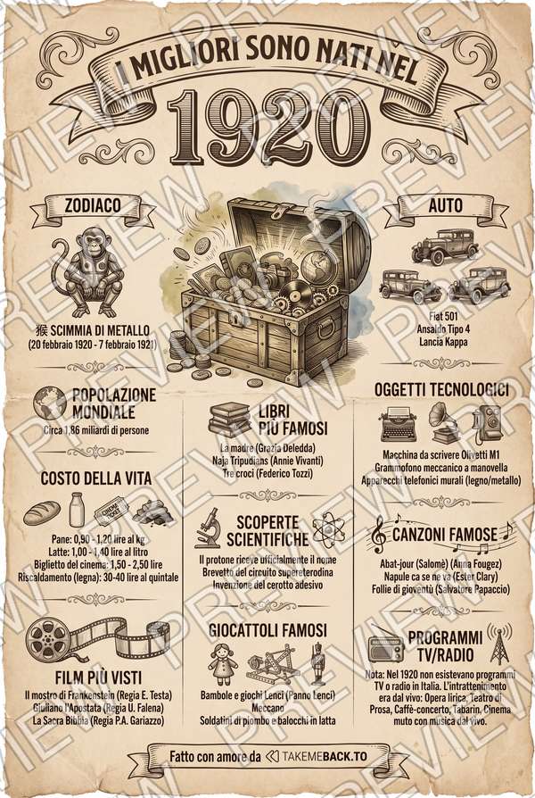 Anteprima del poster dell'anno 1920