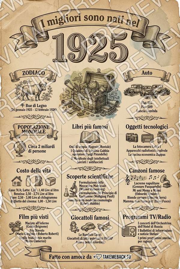 Anteprima del poster dell'anno 1925