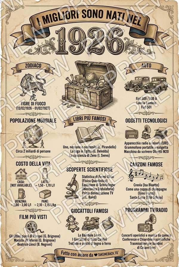 Anteprima del poster dell'anno 1926