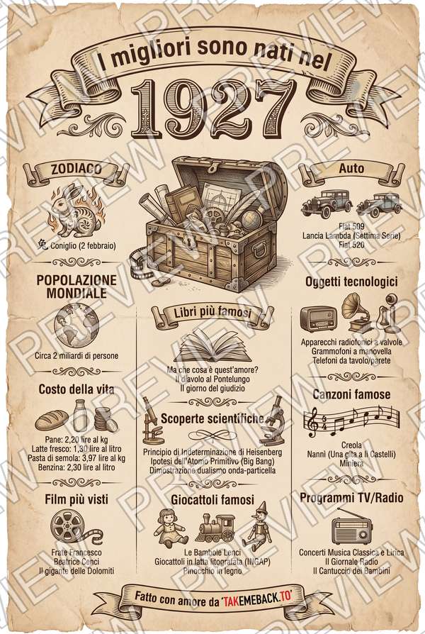 Anteprima del poster dell'anno 1927