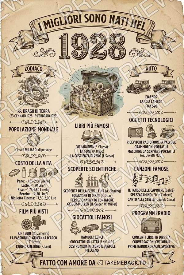 Anteprima del poster dell'anno 1928