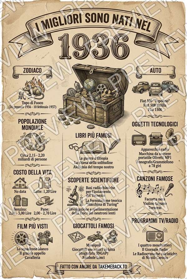 Anteprima del poster dell'anno 1936