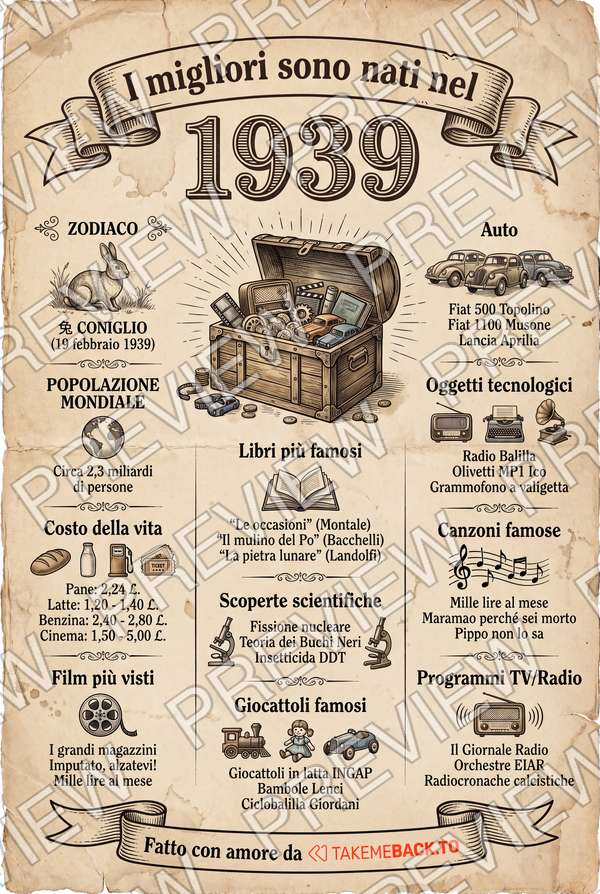 Anteprima del poster dell'anno 1939