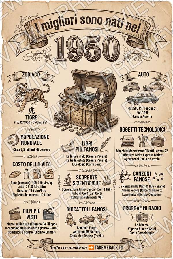 Anteprima del poster dell'anno 1950
