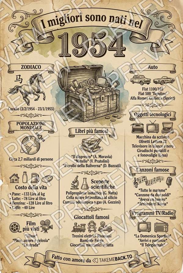 Anteprima del poster dell'anno 1954