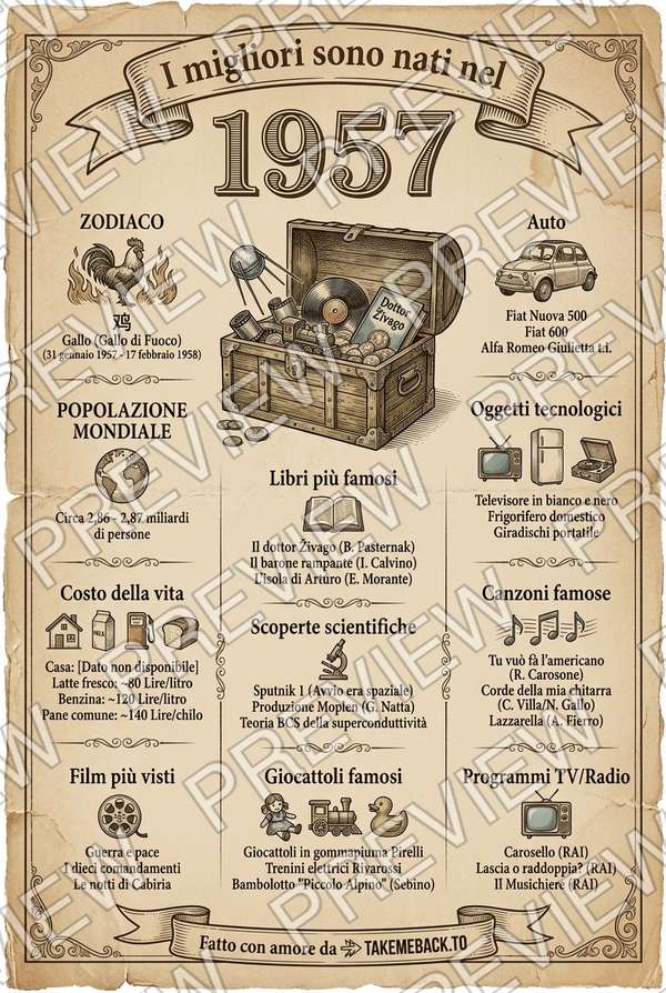 Anteprima del poster dell'anno 1957
