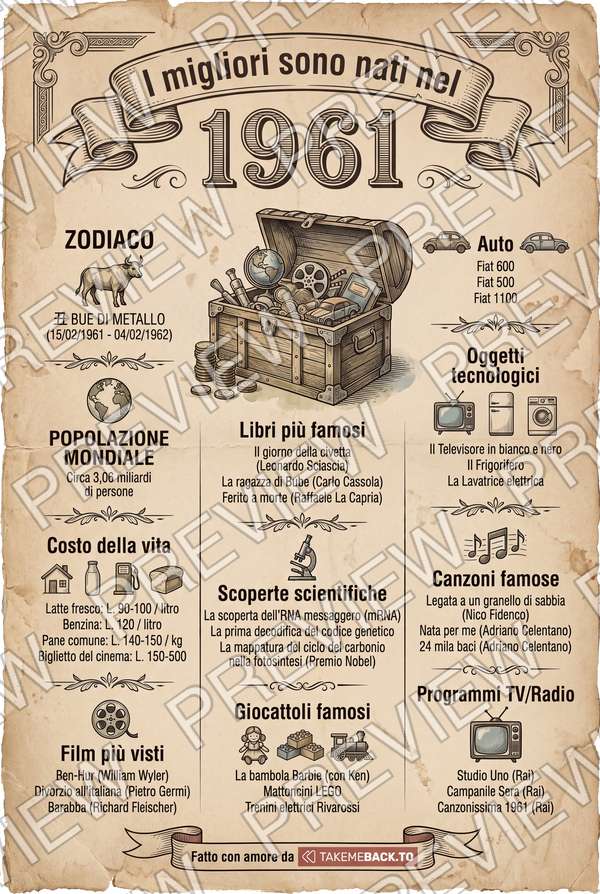 Anteprima del poster dell'anno 1961