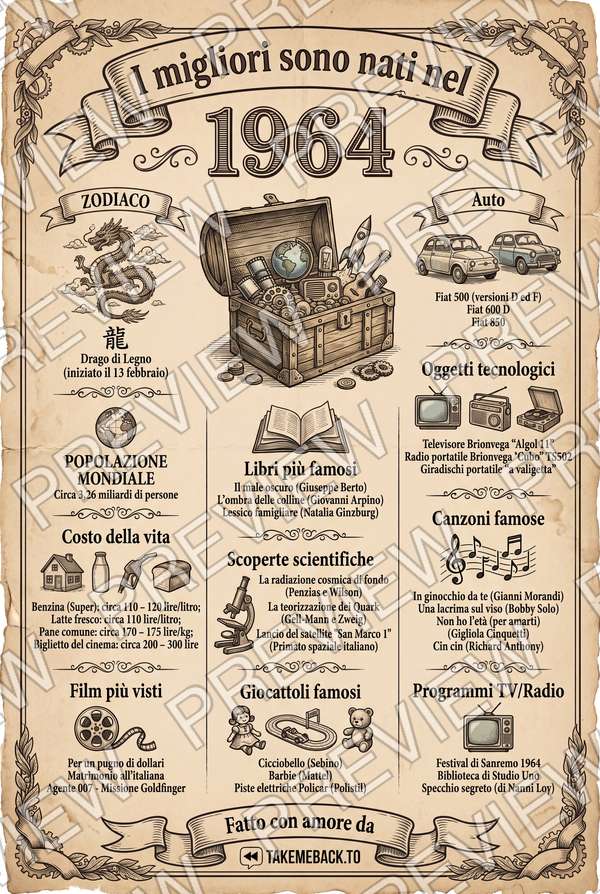 Anteprima del poster dell'anno 1964