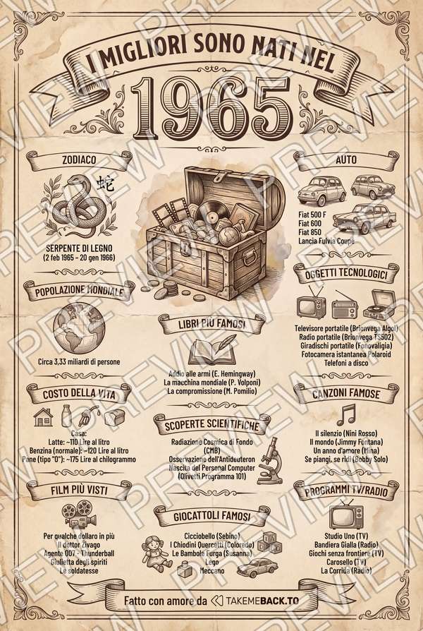 Anteprima del poster dell'anno 1965
