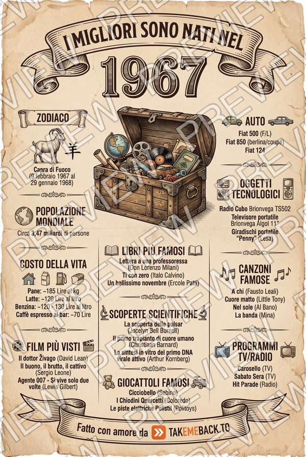 Anteprima del poster dell'anno 1967
