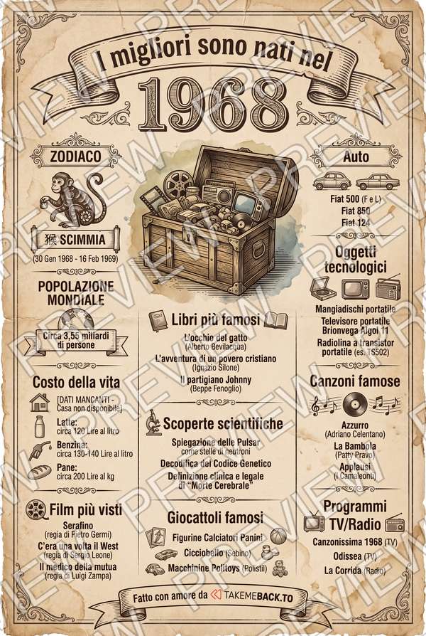 Anteprima del poster dell'anno 1968
