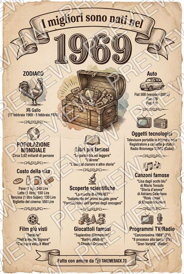 Anteprima del poster dell'anno 1969