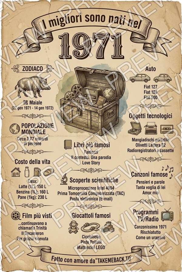 Anteprima del poster dell'anno 1971