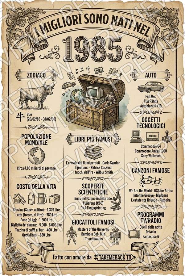Anteprima del poster dell'anno 1985