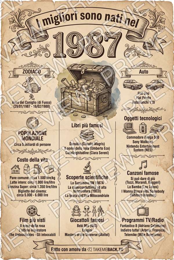 Anteprima del poster dell'anno 1987