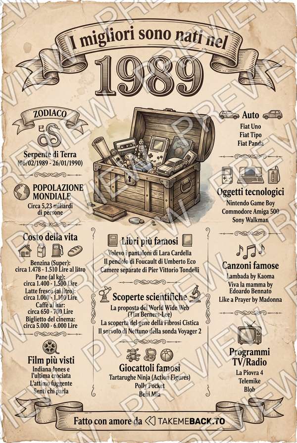 Anteprima del poster dell'anno 1989