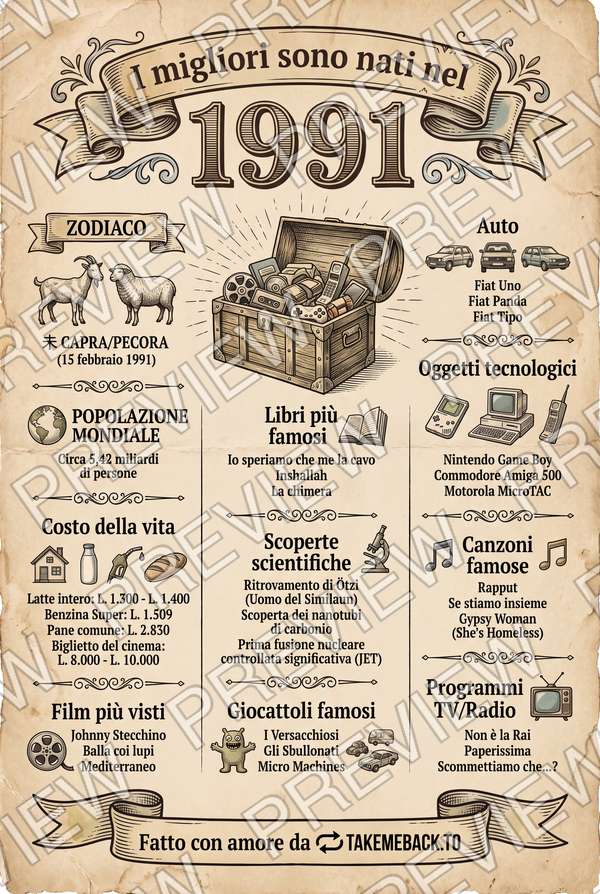 Anteprima del poster dell'anno 1991