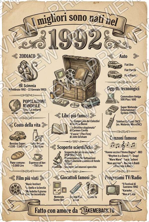 Anteprima del poster dell'anno 1992