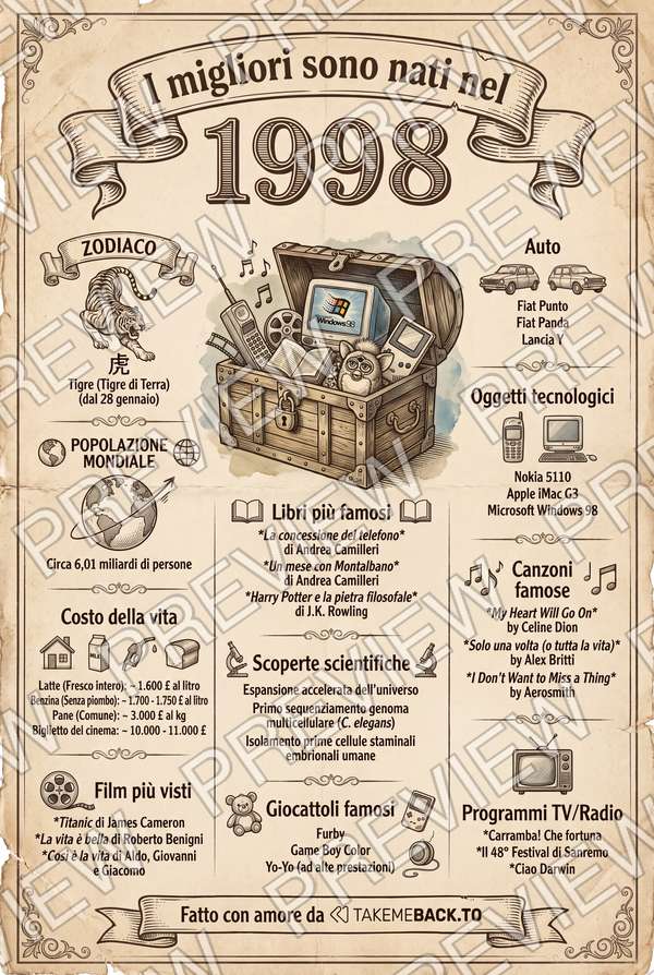 Anteprima del poster dell'anno 1998