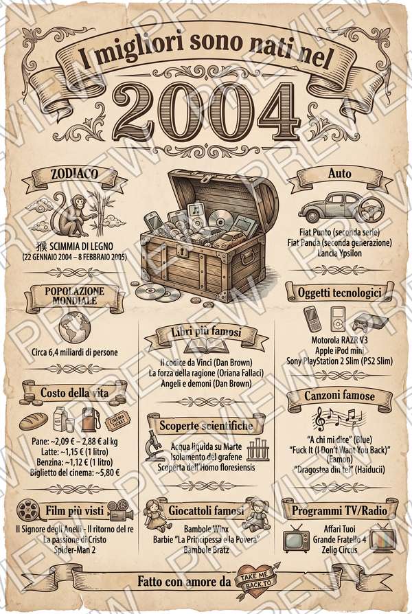 Anteprima del poster dell'anno 2004