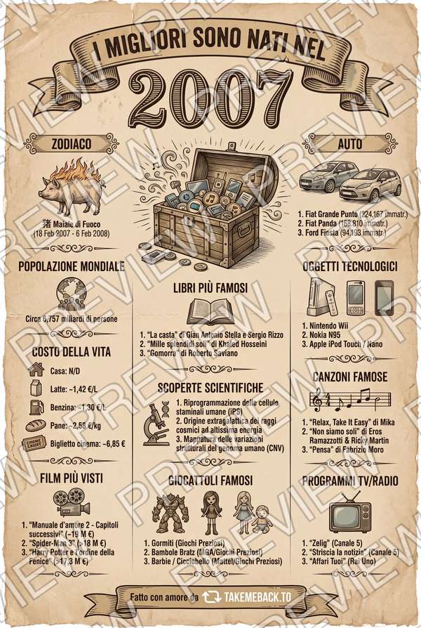 Anteprima del poster dell'anno 2007