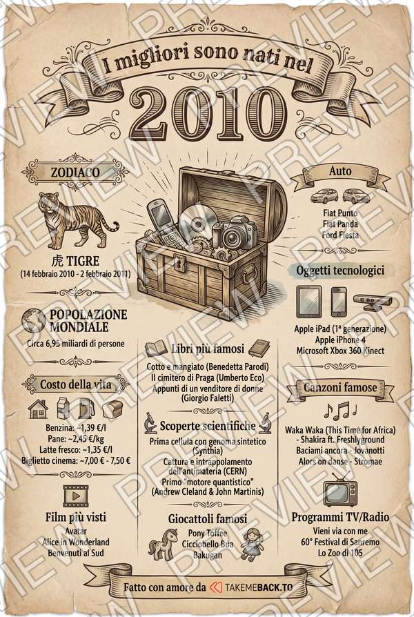 Anteprima del poster dell'anno 2010