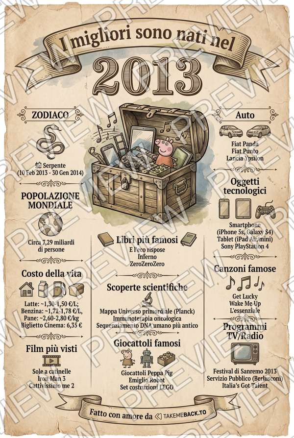 Anteprima del poster dell'anno 2013
