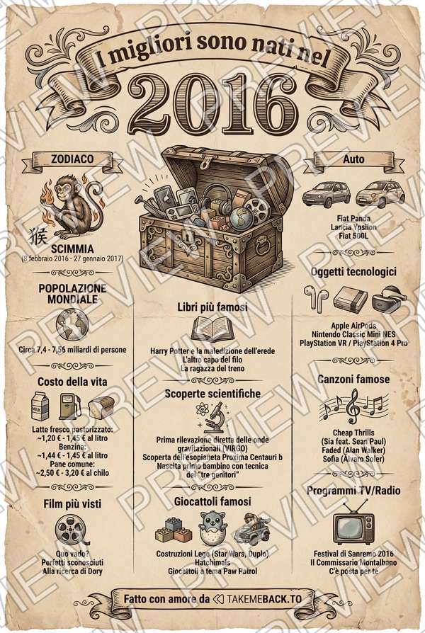 Anteprima del poster dell'anno 2016