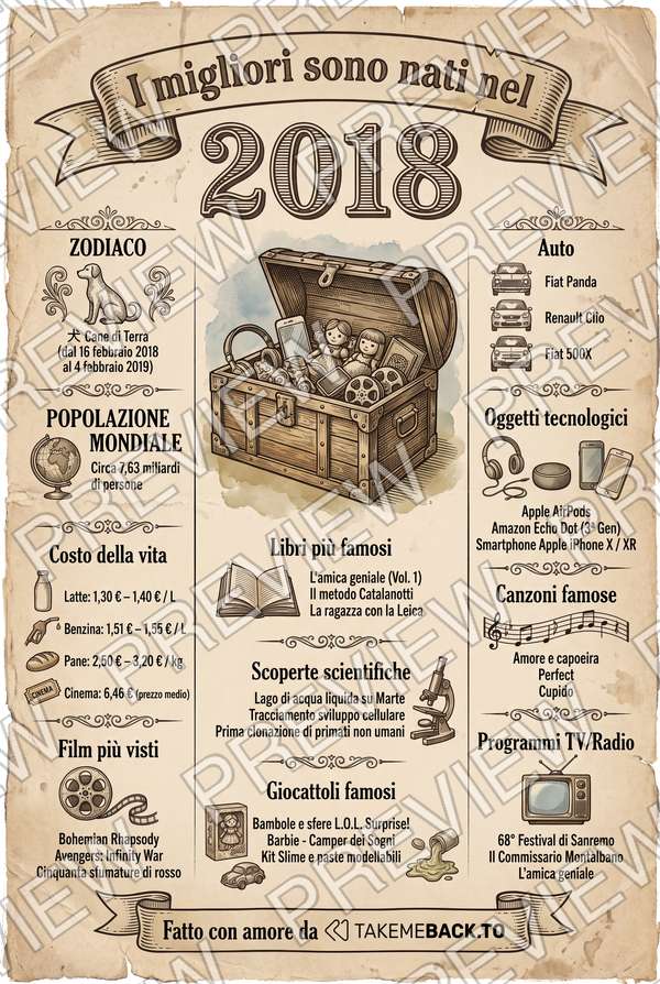 Anteprima del poster dell'anno 2018