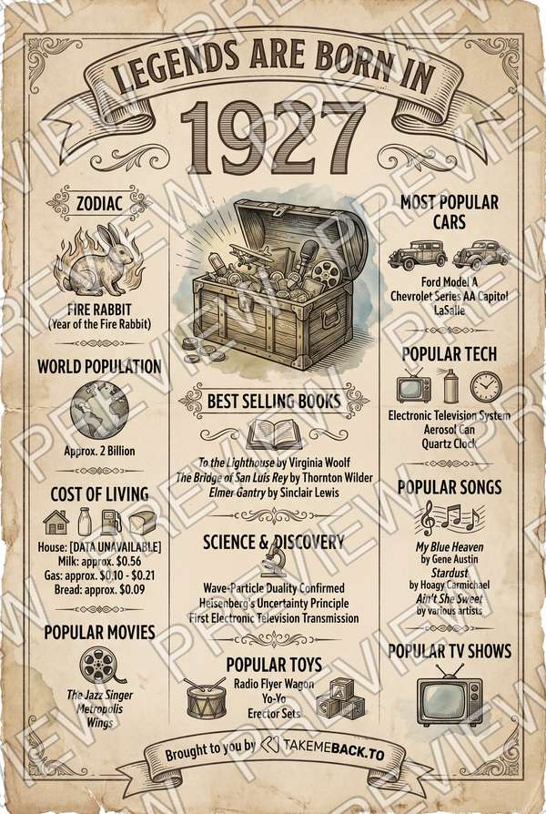 Year 1927 poster preview