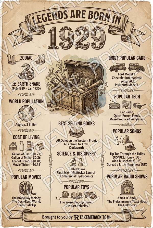 Year 1929 poster preview