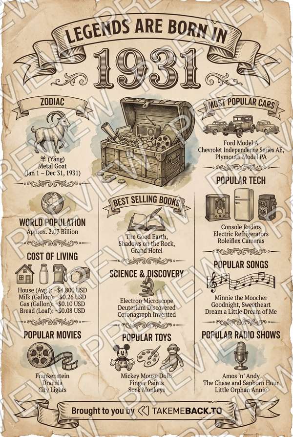 Year 1931 poster preview
